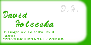 david holecska business card