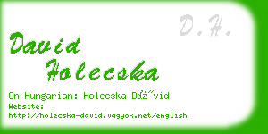 david holecska business card